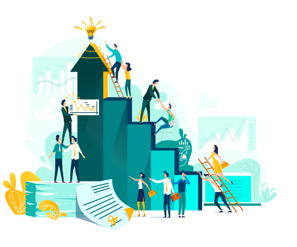 Team work illustration